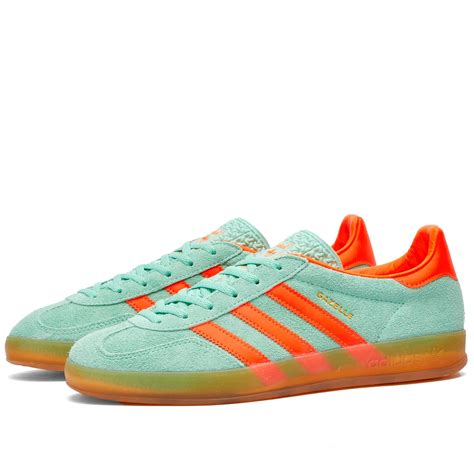 adidas indoor mint orange gazelles